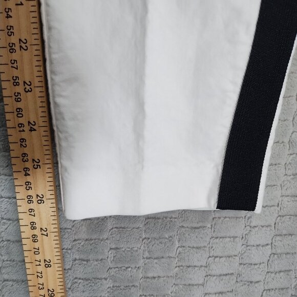 Rag N Bone Simone Pants-High Rise-Cigarette-White with Black Stripe-Sz 6 - Picture 11 of 11